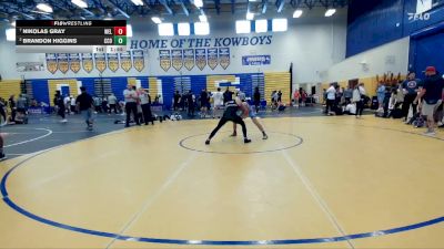 150 lbs Quarterfinal - Nikolas Gray, Wellington vs Brandon Higgins, Camden County Outsiders