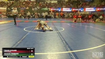A - 120 lbs Cons. Round 3 - Haydan Frieboes, Custer Co. (Miles City) vs Travis Nygard, Frenchtown