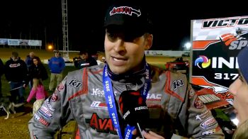 Kyle Cummins Reacts After Third USAC Sprint Victory In 2025 At Lincoln Park