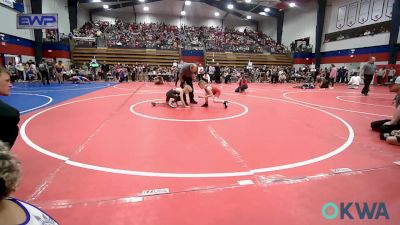 61 lbs Quarterfinal - Hunter Peterson, Claremore Wrestling Club vs Lincoln Sanders, Sallisaw Takedown Club