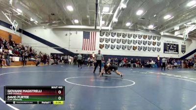 138 lbs Cons. Round 4 - David Purtee, Clay (Oregon) vs Giovanni Magistrelli, Lake Catholic