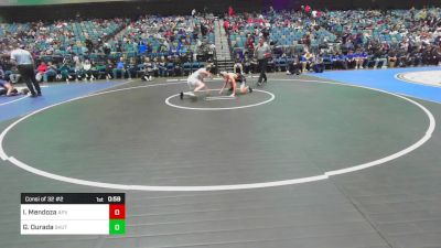 113 lbs Consi Of 32 #2 - Isiaih Mendoza, Apple Valley vs Gavin Ourada, Skutt Catholic