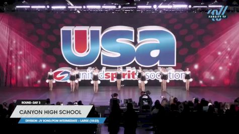 Canyon High School - JV Song/Pom Intermediate -- Large (10-23) [2023 JV Song/Pom Intermediate -- Large (10-23) Day 3] 2023 USA Spirit & Junior Nationals/Collegiate Championships