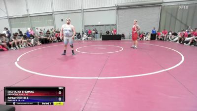 285 lbs Semis & 3rd Wb (16 Team) - Richard Thomas, Oklahoma Blue vs Brayden Hill, Kansas Blue