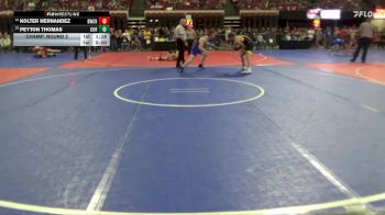 151 lbs Champ. Round 2 - Peyton Thomas, Corvallis vs Kolter Hernandez, Bearcats Wrestling Club Helena