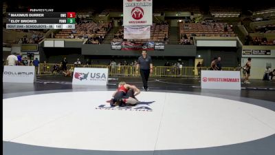 Schoolboys - 88 lbs 5th Place Match - Maximus Durrer, Oakdale Wrestling Club vs Eloy Briones, Poway Wrestling