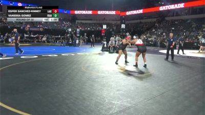 190 lbs Round Of 32 - Esper Sanchez-Kinney, Lakewood (SS) vs Vanessa Gomez, Franklin (LA)