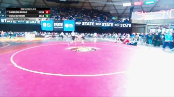 Boys 3A 132 lbs Quarterfinal - Camron Bogle, Cheney vs Cole Borden, Shelton