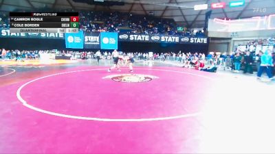 Boys 3A 132 lbs Quarterfinal - Camron Bogle, Cheney vs Cole Borden, Shelton