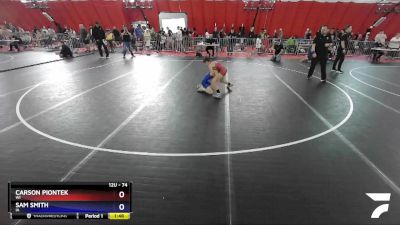 74 lbs Cons. Round 1 - Carson Piontek, WI vs Sam Smith, IA