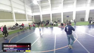 45-47 lbs Round 1 - Rivers Mortimer, Champions Wrestling Club vs Hadlea West, Aviator Wrestling Academy