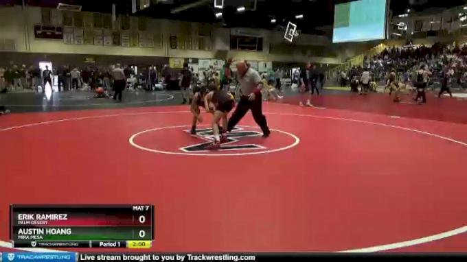 106 lbs Champ. Round 1 - Erik Ramirez, Palm Desert vs Austin Hoang ...