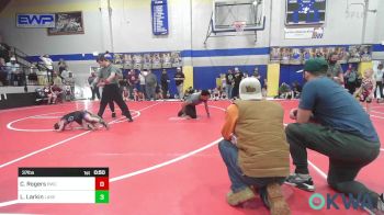 37 lbs Quarterfinal - Cavon Rogers, Berryhill Wrestling Club vs Ledger Larkin, Lake Legends Wrestling Club