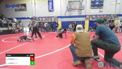 37 lbs Quarterfinal - Cavon Rogers, Berryhill Wrestling Club vs Ledger Larkin, Lake Legends Wrestling Club