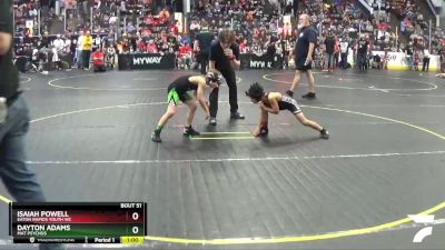 61 lbs Cons. Round 2 - Dayton Adams, Mat Psychos vs Isaiah Powell, Eaton Rapids Youth WC