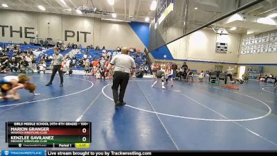 100+ Cons. Semi - Marion Granger, Wasatch Wrestling Club vs Kenzlee Gavilanez, Fremont Wrestling Club