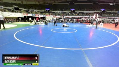 138 lbs Placement (16 Team) - Adrian Arbelo, St. Augustine Prep vs Evan Owen, South Carroll