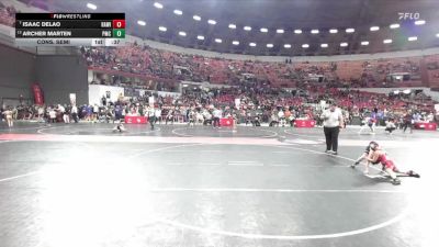 80 lbs Cons. Semi - Isaac Delao, Racine Area Wrestling Inc. vs Archer Marten, Pirate Mat Club
