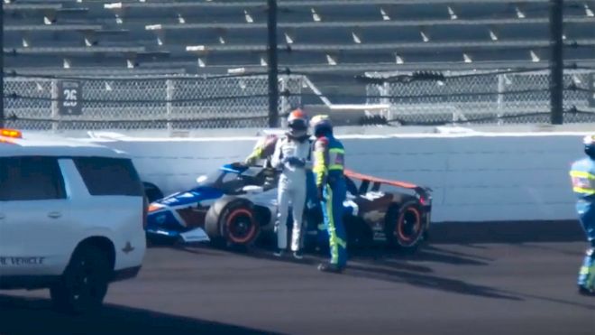 Kyle Larson Crashes In Testing For Indianapolis 500 | WATCH