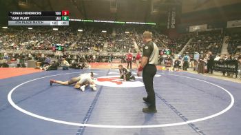 3A-120 lbs 5th Place Match - Dax Platt, Lander Valley vs Jonas Hendricks, Torrington