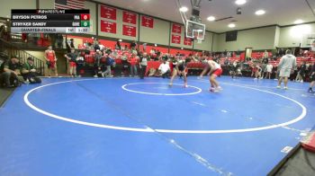 155 lbs Quarterfinal - Bryson Petros, Prague vs Stryker Sandy, Gore Public Schools