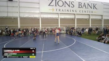 130 lbs Cons. Round 3 - Zoey Casarez, Taylorsville vs Cambrielle Gurr, Mountain Crest