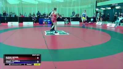 72 kg Round 3 - Aleah Nickel, Edmonton WC vs Haley Florell, Lakehead WC