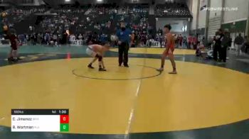 160 lbs Quarterfinal - Carlos Jimenez, Bryan Youth Wrestling Club vs Bode Wortman, Plainview