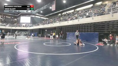 91 lbs Consi-qtrs - Broderick Whitman, Port Crane vs Drew Elliott, Howell Township