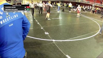 140 lbs Quarterfinal - George Kollman, Nebraska Boyz vs Cooper Jacob, Neligh Oakdale