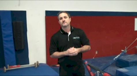 Strengthen the Yurchenko Pre-flight shape using the Handstand Trainer