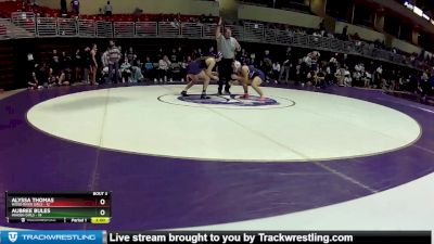 135 lbs Round 1 (8 Team) - Aubree Bules, Minden Girls vs Alyssa Thomas, Wood River Girls