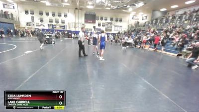 145 lbs Cons. Round 2 - Lake Carroll, Lakeside (Nine Mile) vs Ezra Lumsden, Northwood