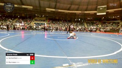 76 lbs Quarterfinal - Adison Schlotfeld, Nebraska Wrestling Academy vs Olive Burrows, Moen Wrestling Academy