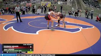 145 lbs Cons. Round 3 - Dominick Weaver, Glendale Mat Club vs Sam LaFaver, Mountain View High School Wres