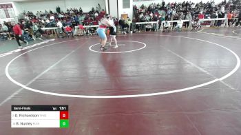 285 lbs Semifinal - Drew Richardson, Tyngsborough/Dracut vs Brendan Nunley, Plymouth South