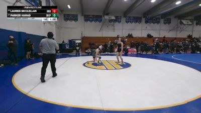 129 lbs Cons. Round 1 - Lauren Mcclellan, Half Moon Bay vs Parker Harad, Sacred Heart Cathedral Prep