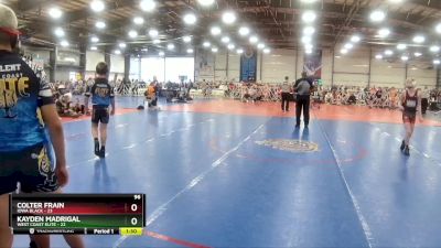 96 lbs Rd# 9- 2:15pm Saturday Final Pool - Kayden Madrigal, West Coast Elite vs Colter Frain, Iowa Black