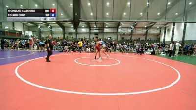 215 lbs Cons. Quarters - Nicholas Balbuena, Fremont Warriors vs Colton Cruz, Ravenswrestlingclub