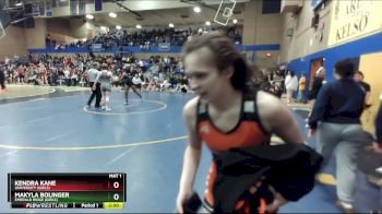 135lbs Champ. Round 2 - Kendra Kane, University (Girls) vs Makyla Bolinger, Emerald Ridge (Girls)