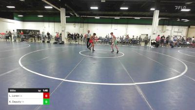 90 lbs Quarterfinal - Luke Loren, CA vs Kooper Deputy, PA