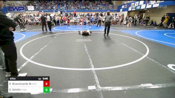 67 lbs Quarterfinal - Ronald Branchcomb 4th, Heat vs Owen Schiltz, Verdigris Youth Wrestling