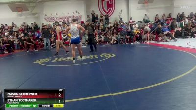 157 lbs Quarterfinal - Mason Schoepner, Grand Valley vs Ethan Toothaker, Cedaredge