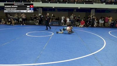 74 lbs Cons. Sub-rd Of 16 - Dominic Bowen, Michigan Premier WC vs Sage Ratliff, Big Game Wrestling Club