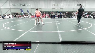 175 lbs 2nd Wrestleback (16 Team) - Mason Parsons, South Carolina vs Brady Benham, Oklahoma Red