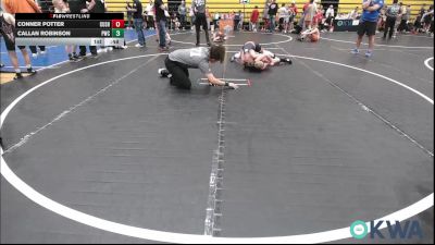 100 lbs Consi Of 4 - Conner Potter, Cushing Tigers vs Callan Robinson, Pawnee Wrestling Club