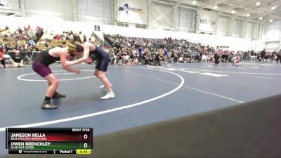 86 lbs Cons. Round 4 - Jameson Rella, Ballston Spa Wrestling vs Owen Brenchley, Club Not Listed