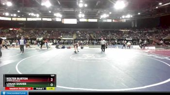 120 lbs Champ. Round 3 - Kolter Burton, American Falls vs Logan Shaver, Meridian