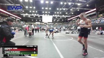 115 lbs Semifinal - Andrew York, Ozark vs Taber McBurney, WR - Topeka Blue Thunder