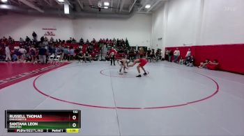 132 lbs Champ. Round 1 - Russell Thomas, Eaglecrest B vs Santana Leon, Brighton